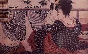 Kitagawa Utamaro Lovers oil